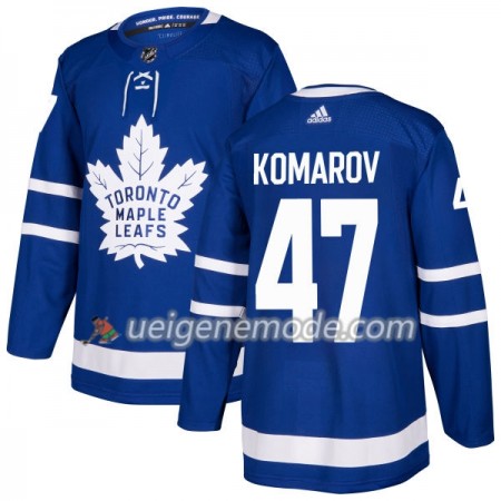 Herren Eishockey Toronto Maple Leafs Trikot Leo Komarov 47 Adidas 2017-2018 Blau Authentic